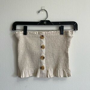 PacSun LA Hearts Button-Up Bandeau Top